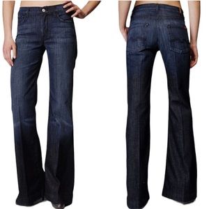 7 For All Mankind Ginger Flare Jeans Dark DenimSize 26 (see note for si…